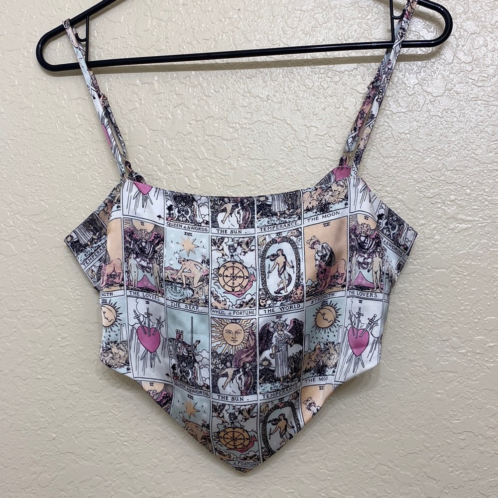 Tarot card crop top
